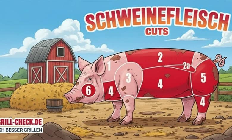 Schweinefleisch Cuts Grafik