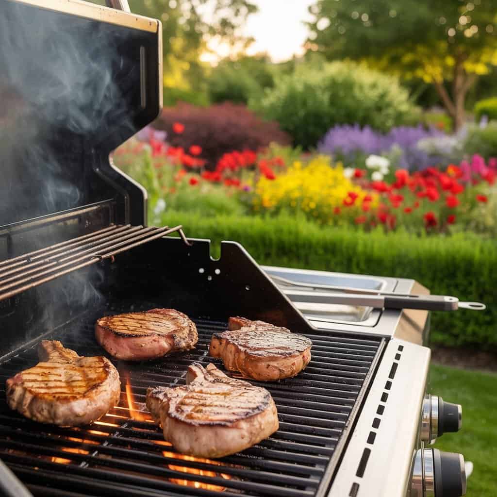 Schweinekotelett auf dem Grill