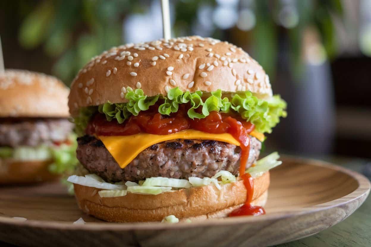 Geschmacksexplosion garantiert: Premium-Burger trifft selbstgemachten Ketchup