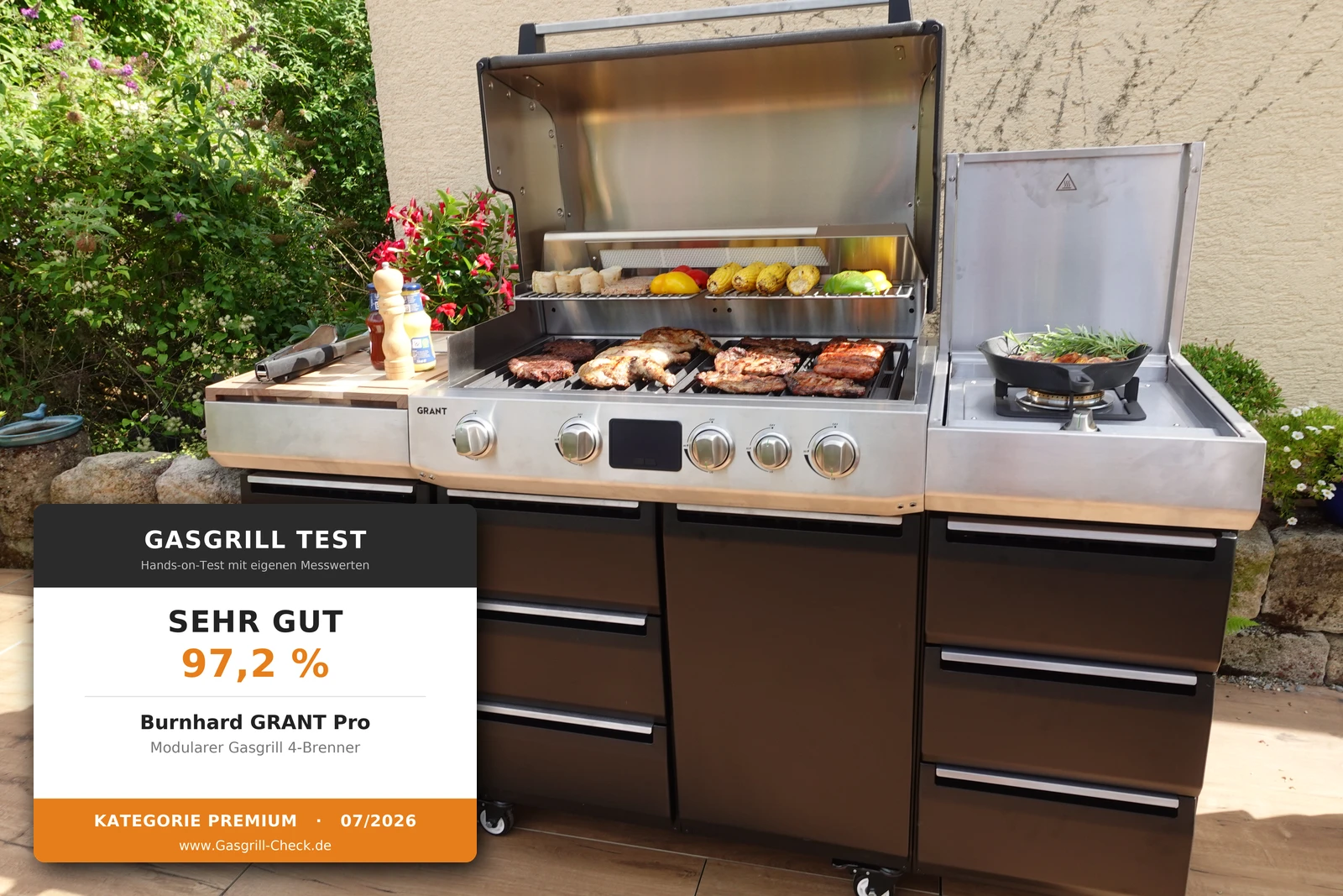 Burnhard GRANT Pro modularer Gasgrill Test mit Testsiegel