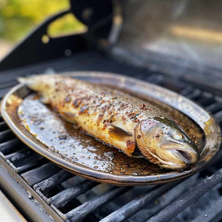 Forelle Grillen Auf Gasgrill