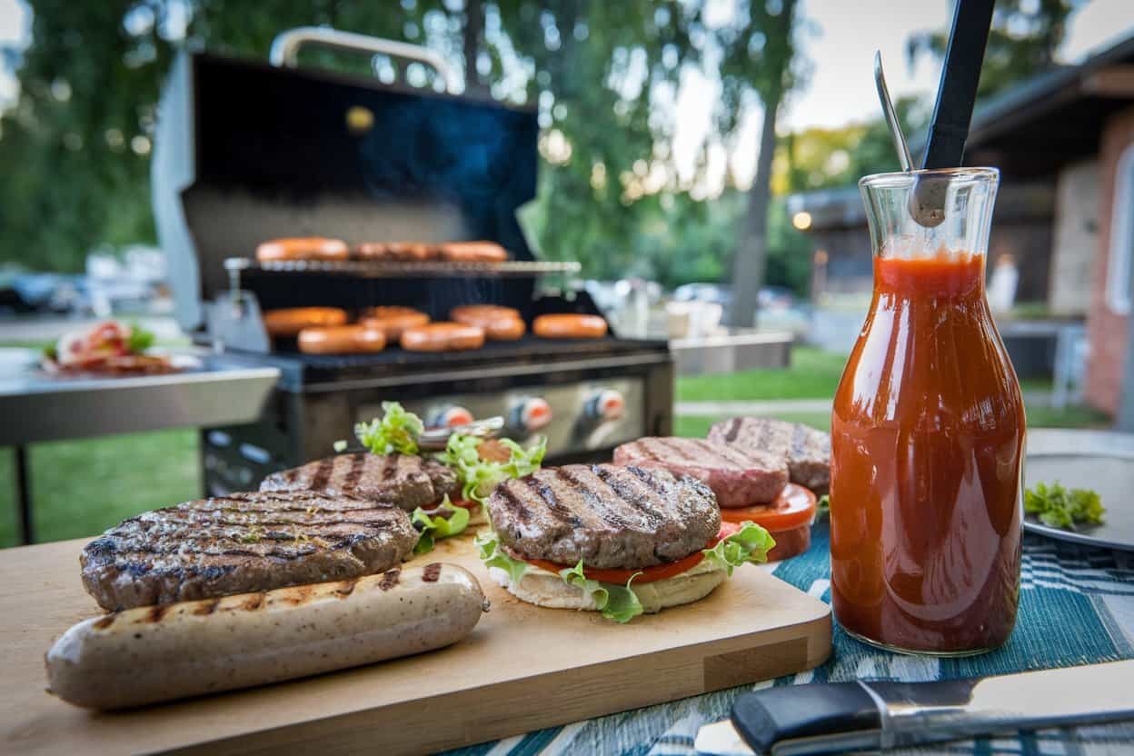 Vom Grill direkt auf den Teller – mit selbstgemachtem Ketchup wird's noch besser